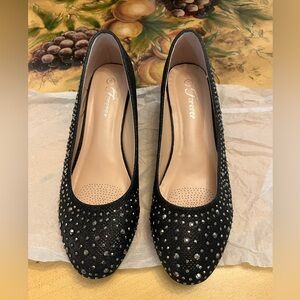 Forever Link Black Studded Heels